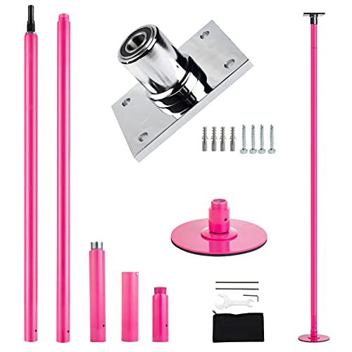 PRIORMAN Height Adjustable Permanent Dance Pole with Fixed Plate Enhanced Safety and Stability for Home Dancing