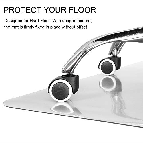 Kuyal Clear Chair mat for Hardwood Floor 30 x 48 inches Transparent Floor Mats Wood/Tile Protection Mat for Office & Home...