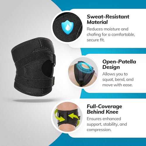 BraceAbility Patella Tracking Knee Brace - Short Running, Exercise, Basketball Support Sleeve Stabilizer for Post Kneecap ...
