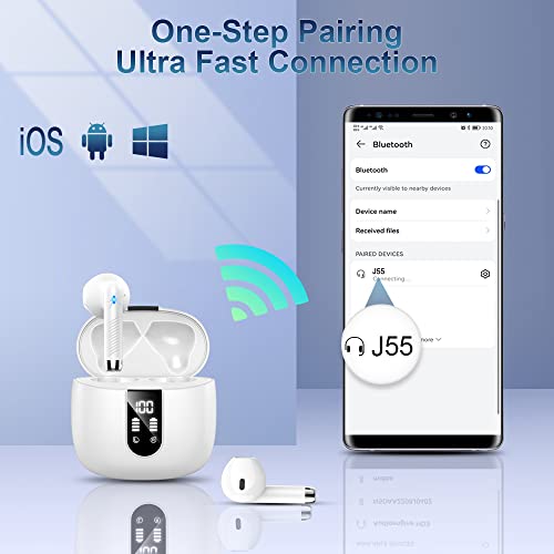 Wireless Earbud Bluetooth 5.3 Headphones with Clear Sound, 40H Playtime, Sport Earbud Touch Control with LED Digital Displ...