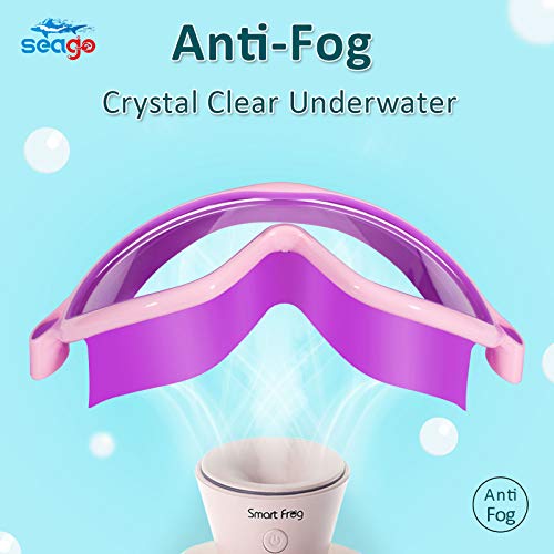 Seago Swim Goggles 2 Pack Anti-Fog Anti-UV Wide View Swimming Goggles for Kids 3-14