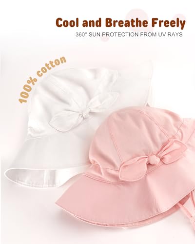 FURTALK Baby Sun Hat Toddler Beach Hats with UPF 50+ Sun Protection Wide Brim Girls Bucket Hat