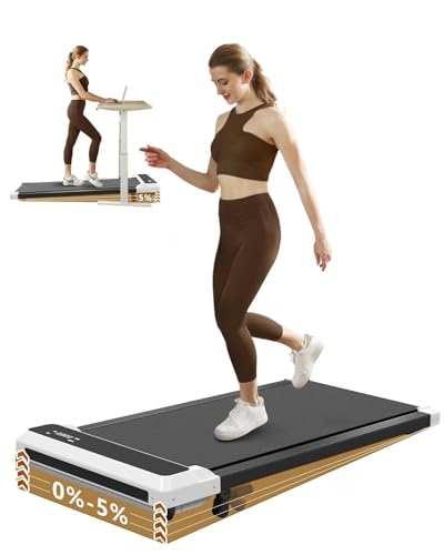 Walking Pad Treadmill with Incline,Under Desk Treadmill with Incline 2 in 1 for Walking and Jogging,2.5HP Compact Incline ...
