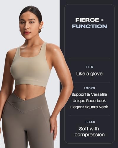 Aoxjox Women's Workout Sports Bras High Impact Fitness Training Gym Khloe Bra Yoga Crop Tank