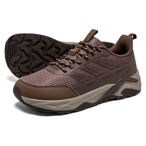HOBIBEAR Men's Trail Hiking Shoes Wide Fit - Lightweight Low Top Breathable Sneakers for Walking, Trekking & Outdoor Adven...