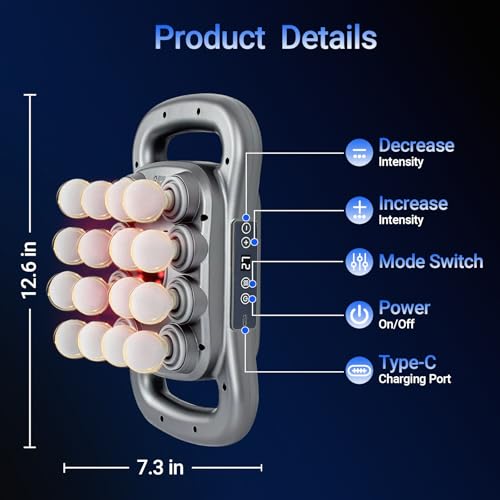 seektik 16 Head Massage Gun Deep Tissue - 2026 Portable Electric Muscle Massager, Pain Relief for Neck/Back/Shoulders/Leg...