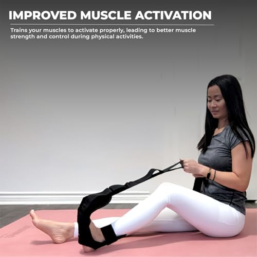 Yaghzu Foot and Calf Stretcher - Stretching Strap for Plantar Fasciitis, Achilles Tendonitis, Heel Spurs, Foot Drop, & Ham...