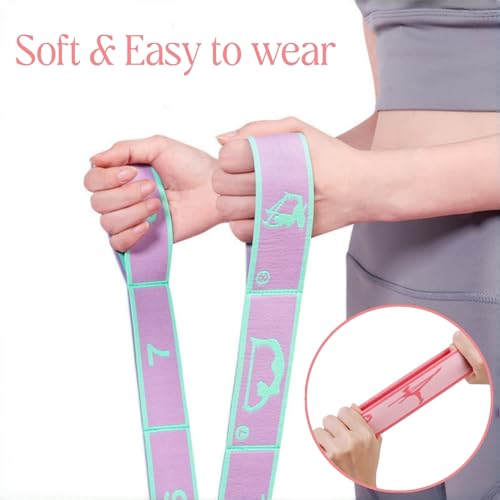 Multi-Loop Stretch Band - Yoga, Pilates, Ballet, and Physical Therapy Stretching Strap for Flexibility, Leg Stretching, an...