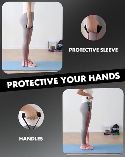 Equipro Resistance Bands, Exercise Bands, Resistance Bands for Working Out with Handles and Door Anchor, Workout Bands for...