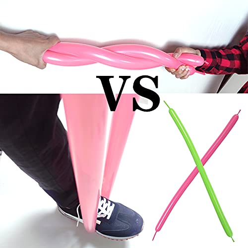 LXZFCRG 260 Balloons with Pump, Premium Long Latex Twisting Balloons for Birthday Wedding Festival Party Pastel Color Pack...