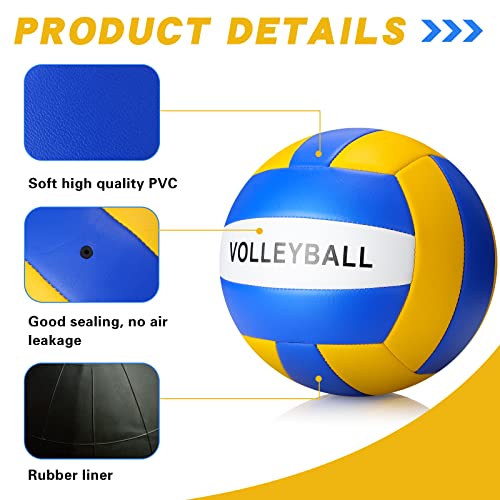Jerify 4 Pcs Official Size 5 Volleyball Waterproof Indoor Outdoor Volleyball Soft Training Volley Ball for Beginner Adult ...