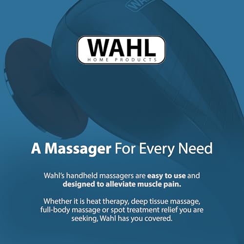 Wahl Heat Therapy Corded Vibratory Therapeutic Body Massager, Heated Handheld Massage Tool with Two Speeds, Relieve Neck, ...