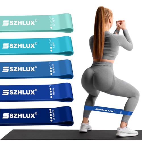SZHLUX Resistance Bands Set with Instruction Guide and Carry Bag, Versatile for Body Sculpting, Strength Training, and Reh...