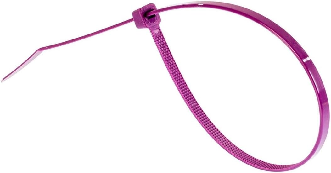GTSE 6 Inch Purple Zip Ties, 100 Pack, 40lb Strength, UV Resistant Strong Nylon Cable Ties, Self-Locking 6" Tie Wraps