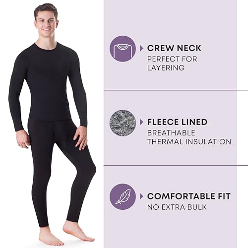 Rocky Thermal Underwear Men Long Johns Men Thermal Underwear Thermals Mens Base Layer Mens Thermals Top and Bottom Set
