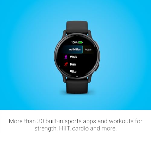 Garmin Vívoactive 5, Health and Fitness GPS Smartwatch, AMOLED Display, Up to 11 Days of Battery, Slate Aluminum Bezel wit...
