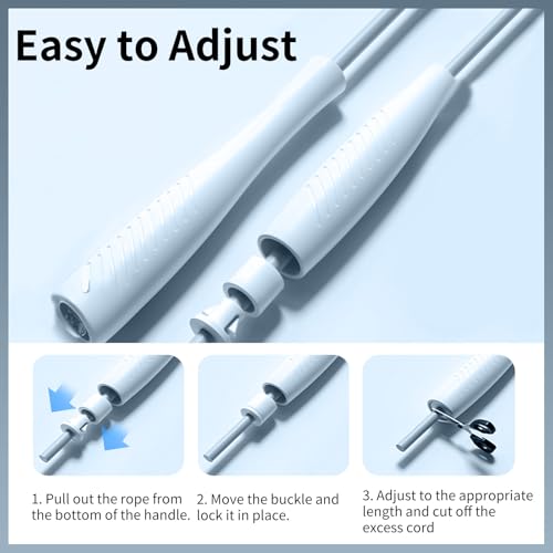Jump Ropes Kids, Adjustable Children Jump Rope with ABS Handles and PVC Rope for Child Student Toddler