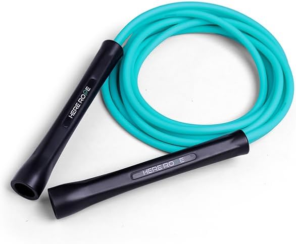 Hererope 6MM PVC Jump Rope for Men & Women Fitness, Speed, Tricks, Cardio Training, Boxing Jump Rope with Unbreakable Hand...
