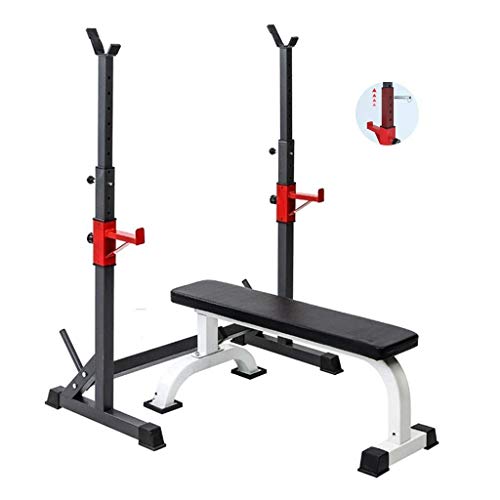 OTQEFTN Adjustable Weight Bench Training Fitness Gym Bench Weight Table Squat Rack Men's Gantry Adult Dumbbell Stool Bench...