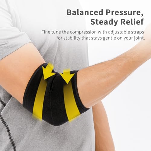 Bracoo Elbow Brace for Tendonitis Women Men, Tennis Elbow Compression Sleeve Wrap Support, Golfer's Elbow, Bursitis, Sprai...