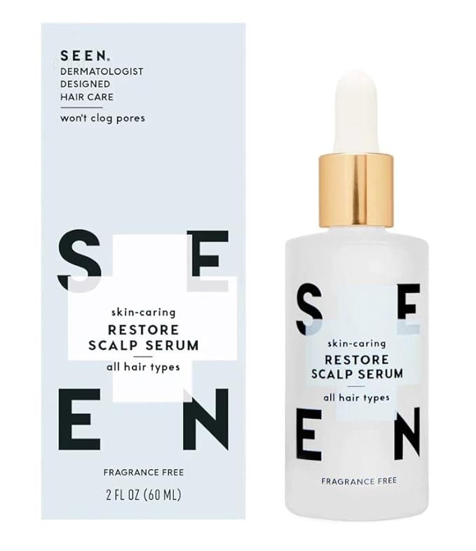 SEEN Restore Scalp Serum, Fragrance-Free - Clinically Proven, Dermatologist-Developed Hydrating Serum, Promotes Healthy Scalp, Safe for Sensitive & Eczema-Prone Skin