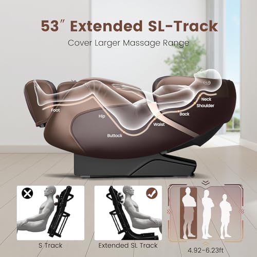 Relaxe Zero Gravity Shiatsu Massage Chair with Heating (SL-Track)