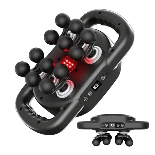AdamPark 12-Head Massage Gun Set, Deep Tissue Back Massager Muscle Massager Tool Quiet Muscle Massage Gun for Full Body Mu...