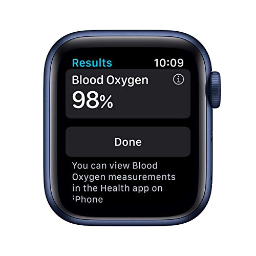 Apple Watch Series 6 (GPS, 40mm) - Blue Aluminum Case with Deep Navy Sport Band (Renewed)