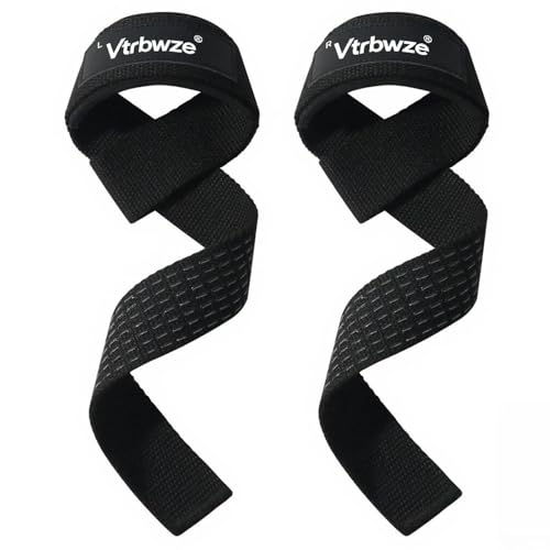 Vtrbwze Gym Lifting Straps for Weightlifting & Deadlift - Non-Slip Silicone Grip, Padded Wrist Support for Bodybuilding, W...
