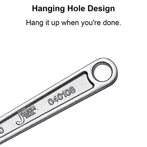 Jetech 8-Inch Adjustable Wrench - Professional Heavy Duty Spanner Chrome Vanadium Steel Shifter Spanner with Metric Scale ...
