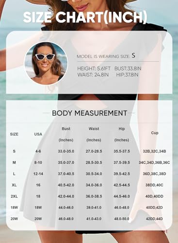 Aleumdr Women's One Piece Swimsuit Ruffle Cutout Swimdress Tummy Control V Neck Wrap Swimwear