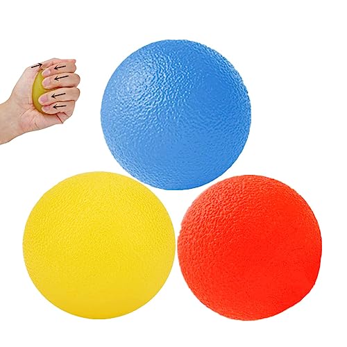 FMELAH 3 Resistance Levels Hand Exercise Balls, Stress Balls for Adults, Squeeze Balls for Physical Therapy, Hand Grip Str...