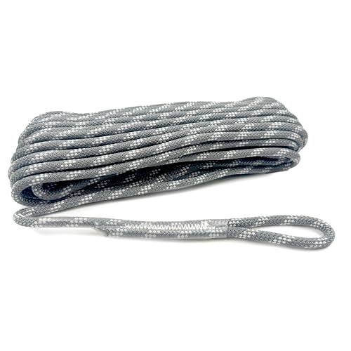 Heavy Duty Polyester Double Braided Rope, Arborist Rigging, Tree Work, Halyard, Sailing, 2200lbs High Strength Support for...