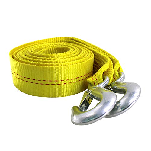 HFS(R) Heavy-Duty Tow Strap with Hooks | 10,000-Pound Capacity | Woven Polyester Webbing |HD Truck Recovery, ATV Towing, a...