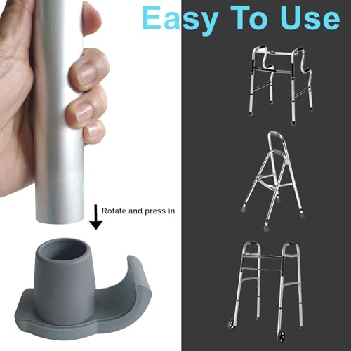 Dotday 4 Pack Walker Skis Glides for Folding Walkers, Essentials Universal Walker Accessories for Seniors, Mobility Aid Ac...