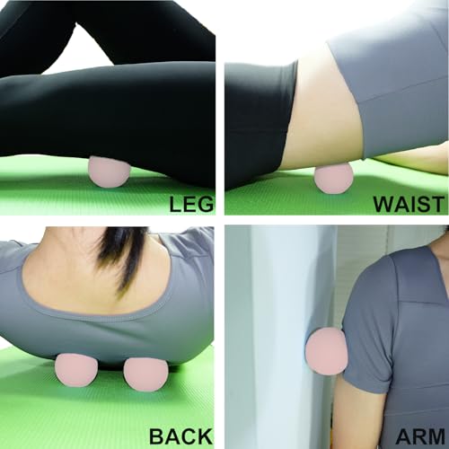 Small Hard Massage Ball 2 Pack. Lacrosse Ball Size Fascia Balls for Trigger Point Deep Tissue Myofascial Release Muscle Re...