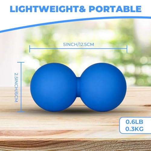 KYKJEYDD Peanut Massage Ball-Double Lacrosse Ball for Deep Tissue Massage & Myofascial Release Medium Density Trigger Poin...