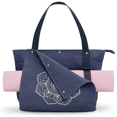 Gonex Yoga Mat Bag, Yoga Gym Bag Tote Bag with Multi Pockets For Women Men, Canvas Yoga Mat Carrier Take in Out Mat Easily...