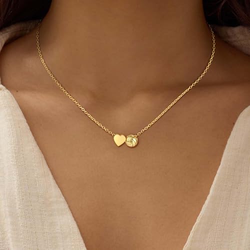 C-leen Sports Valentines - Volleyball Gifts for Teen Girls, 18K Gold Plated Pendant Necklace Volleyball Stuff Accessories ...
