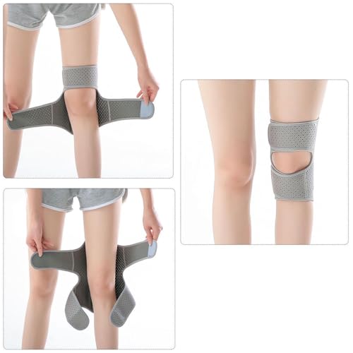 Spring-Powered Knee Brace Stabilizer - Adjustable Triple-Spring Support for Squats, Stairs Climbing & Recovery, Ergonomic ...