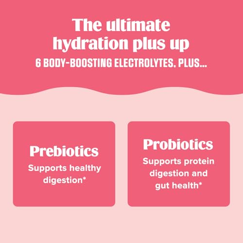 Ultima Replenisher Gut Health Supplement and Electrolytes Powder - Raspberry Lemonade, 14 Stickpacks - Hydration Packets w...