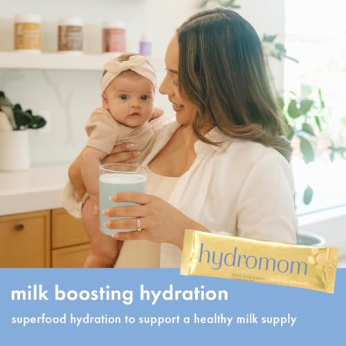 Boobie Hydromom Superfood Electrolyte Drink Mix, Blue Raspberry Lemonade | Refreshing Energy & Hydration Boost for Mamas |...