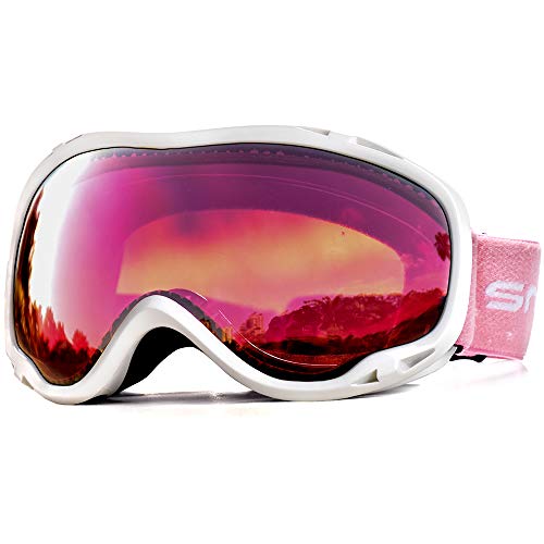 HUBO SPORTS Ski Goggles Over Glasses-Ski Snowboard Snowmobile Goggles for Men Women Adult, Anti Fog 100% UV Protection