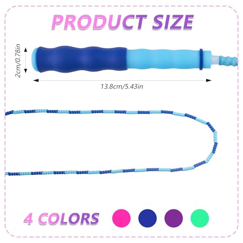 16 Pack Jump Ropes for Adults Kids, 9.2 Feet Adjustable Length Free Segmented Skipping Rope Bulk Soft Beaded Jumping Ropes...