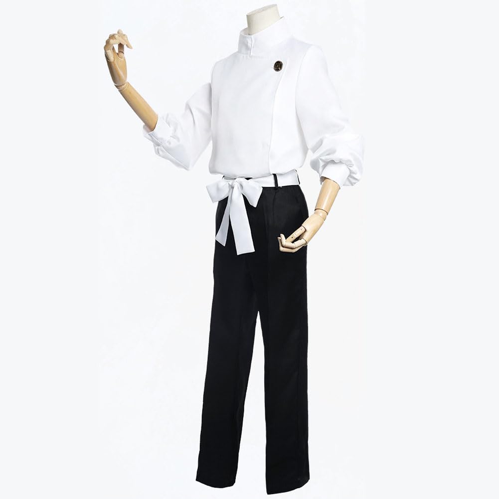 Oikawa Okkotsu Yuuta Cosplay Costume Okkotsu Yuuta Cosplay Outfit School Uniform Kimono Full Set(White,3XL)