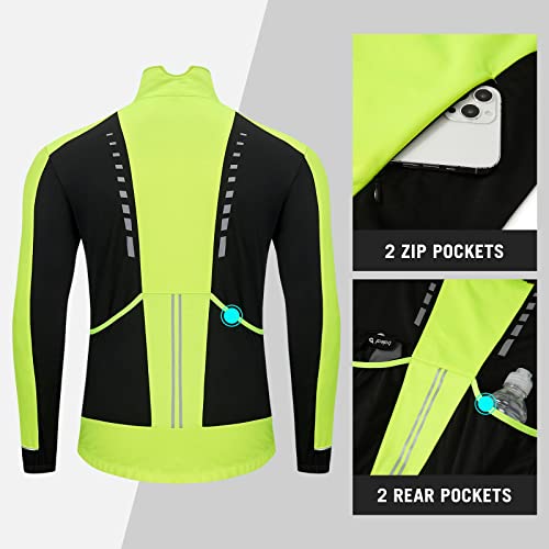 baleaf Men's Winter Jacket Windproof Softshell Thermal Warm Pockets Cycling Running Mountain Biking Cold Weather Gear