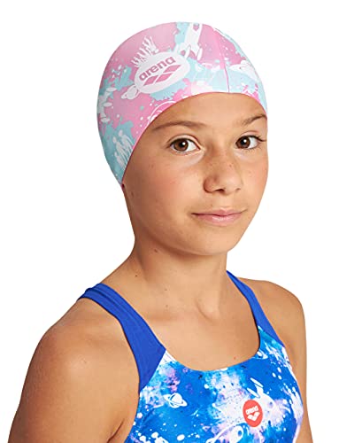 Arena Classic Junior Silicone Unisex Swim Cap for Girls and Boys Comfortable Durable Kids’ Pool Bathing Cap, One Size