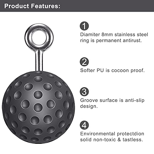 SELEWARE Pull Up Ball Grip, Non-Slip Rock Climbing Holds Pull Up Power Ball for Strength Training Attachment, Neutral Grip...