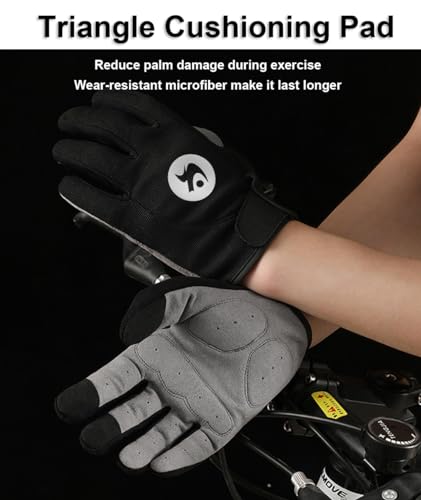 SUJAYU Full Finger Cycling Gloves for Men Women, Touchscreen Fullfinger Bike Gloves for Men Cycling, Paded MTB Glove Bikin...