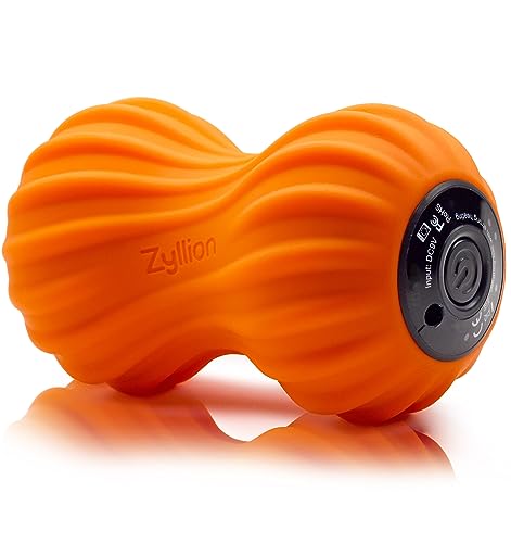 Zyllion Vibrating Peanut Massage Ball with 4 Modes - Cordless Rechargeable Electric Deep Tissue Massager Roller for Muscle...